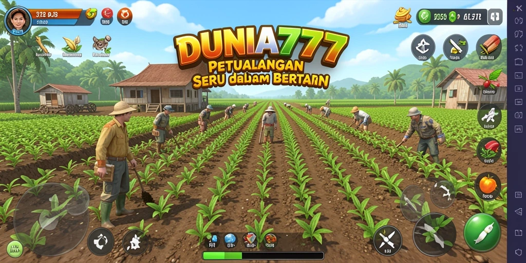 Tampilan gameplay DUNIA777 yang menakjubkan saat bertani.
