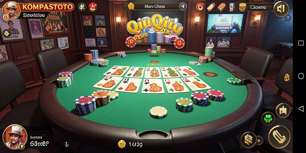 Gameplay seru QiuQiu di aplikasi KOMPASTOTO.