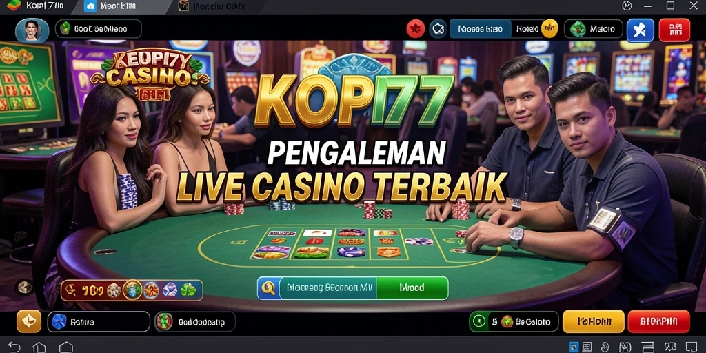Tampilan menarik dari gameplay Live Casino KOPI77 dengan dealer profesional.