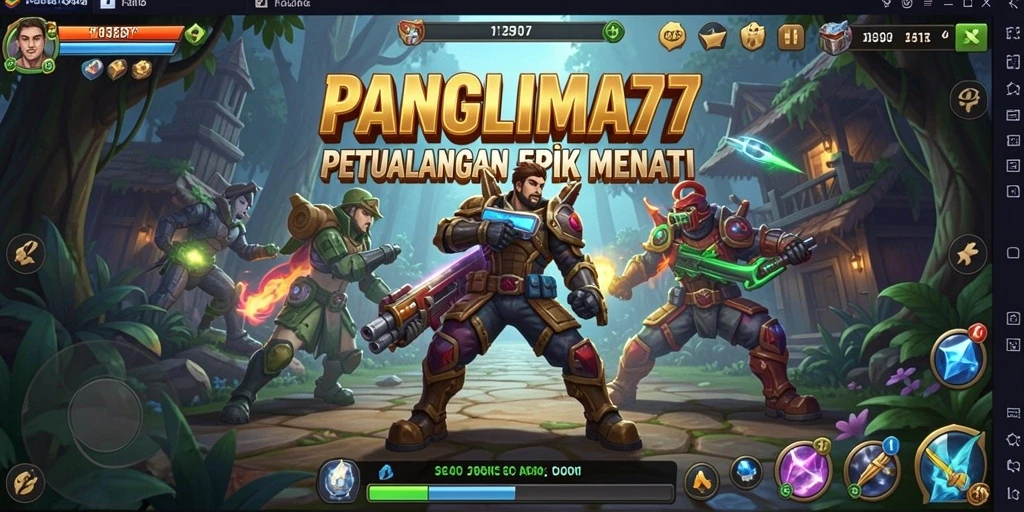 Tampilan gameplay epik dari PANGLIMA77 yang penuh petualangan.
