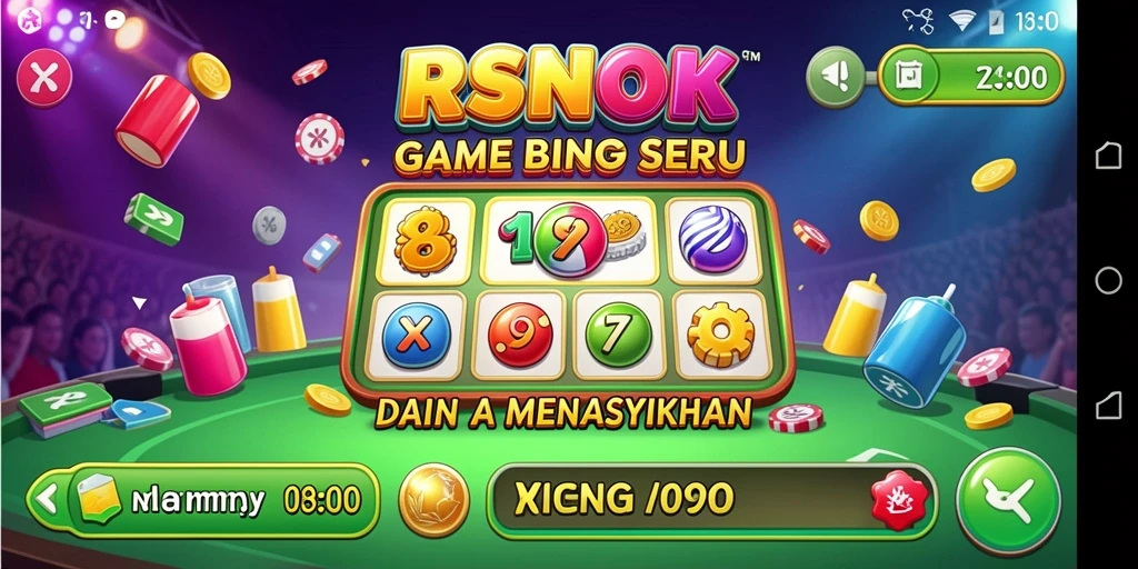 Tampilan dinamis gameplay Bingo di RSNOK yang mengasyikkan.